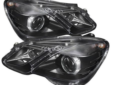 Xtune Projector Headlights Mercedes E-Class 4 5Dr (10-12) [OE Style w  AFS. HID fit] Black w  Amber Turn Signal Light Supply