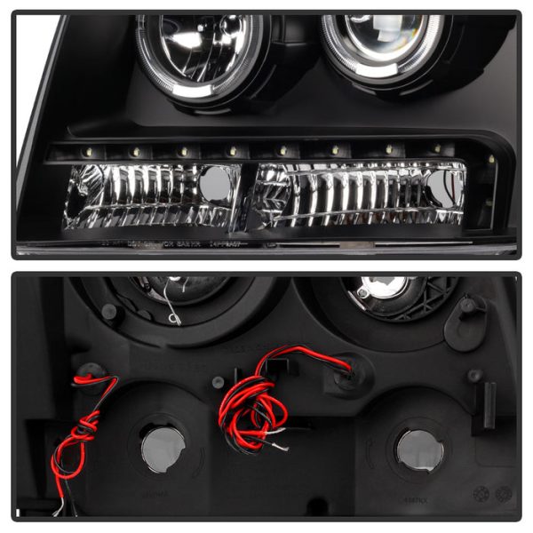 Xtune Projector Headlights Chevy Avalanche (07-14) [w  Halo LED Lights] Black or Black Smoked w  Amber Turn Signal Light For Sale