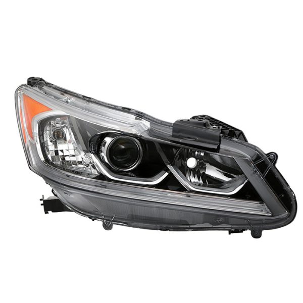 Xtune Projector Headlights Honda Accord Sedan (08-12) [Halogen Only] Chrome w  Amber Turn Signal Lights Online Sale