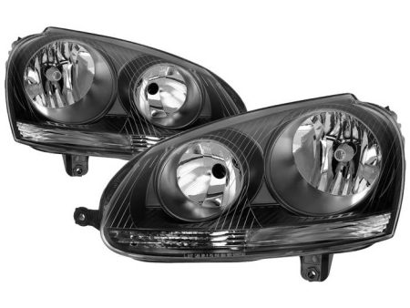 Xtune Headlights VW GTI (07-09) [OEM Style] Black w  Amber Turn Signal Light Online