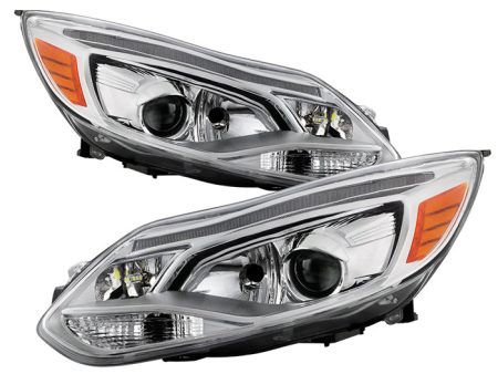 Xtune Projector Headlights Ford Focus (12-14) [OEM Style] Black   Chrome   Smoke w  Amber Turn Signal Lights Hot on Sale