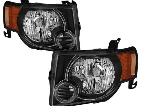 Xtune Headlights Ford Escape (08-12) [OEM Style] Black w  Amber Signal Lights Sale