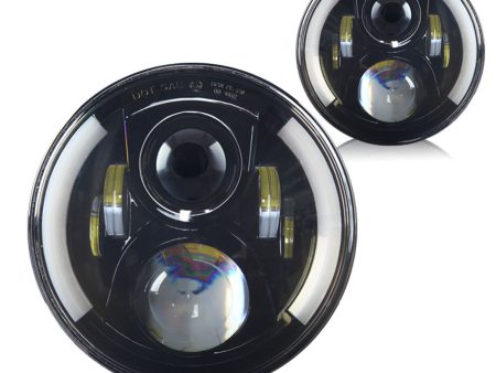 Winjet LED Headlights Jeep Wrangler (2007-2016) 7  60 Watt Super Duty LED Fashion