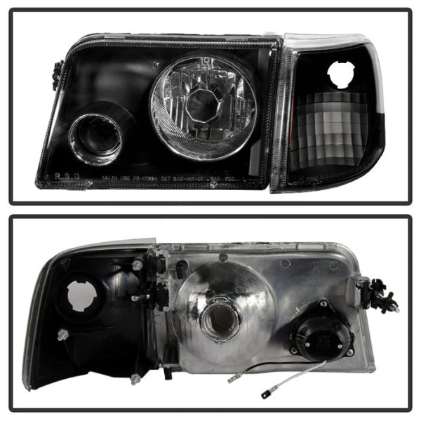 Xtune Projector Headlights Ford Ranger (93-97) Black or Chrome w  Corner Lights Hot on Sale