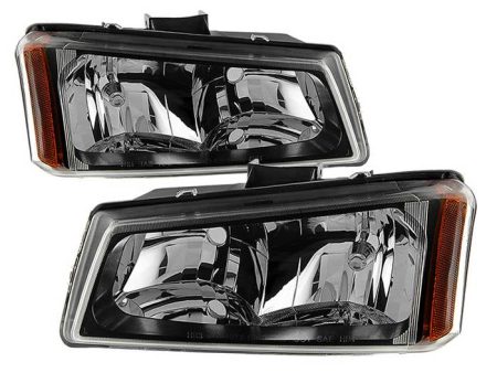 Xtune Crystal Headlights Chevy Silverado (03-07) Black or Smoked w  Amber Turn Signal Light Online Sale