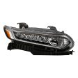 Xtune Full LED Headlights Honda Accord Sedan (18-20) [w  LED DRL Light] Black w  Amber Turn Signal Lights Online now