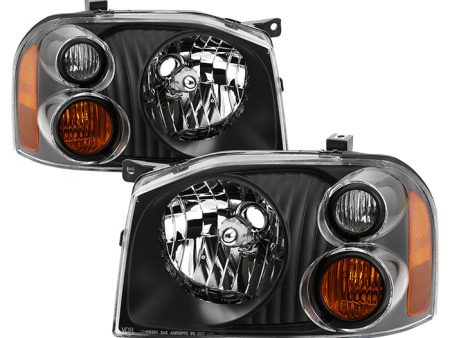 Xtune Headlights Nissan Frontier (01-04) [OEM Styles] Chrome or Black w  Amber Turn Signal Lights Cheap