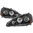 Xtune Projector Headlights Acura RSX (05-06) [w  CCFL Halo DRL] Black w  Amber Turn Signal Lights Cheap