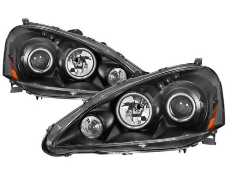 Xtune Projector Headlights Acura RSX (05-06) [w  CCFL Halo DRL] Black w  Amber Turn Signal Lights Cheap