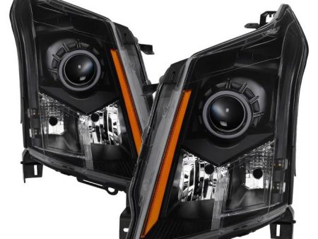 Xtune Projector Headlights Cadillac SRX (10-14) [OE Style - Halogen Model] Black or Chrome w  Amber Turn Signal Light on Sale