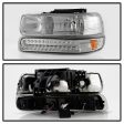 Xtune Headlights Chevy Tahoe (00-06) [w  LED Bumper Lights] Chrome or Smoke w  Amber Turn Signal Light For Discount