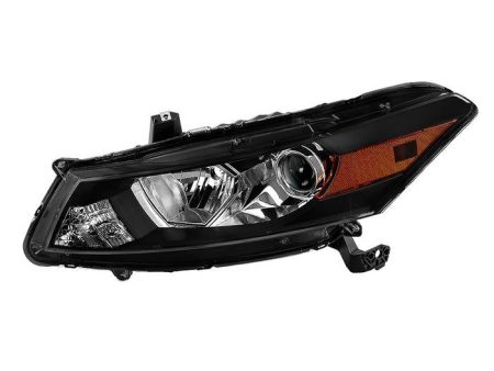 Xtune Headlights Honda Accord Coupe (08-10) [Halogen Only] Black w  Amber Turn Signal Lights For Discount