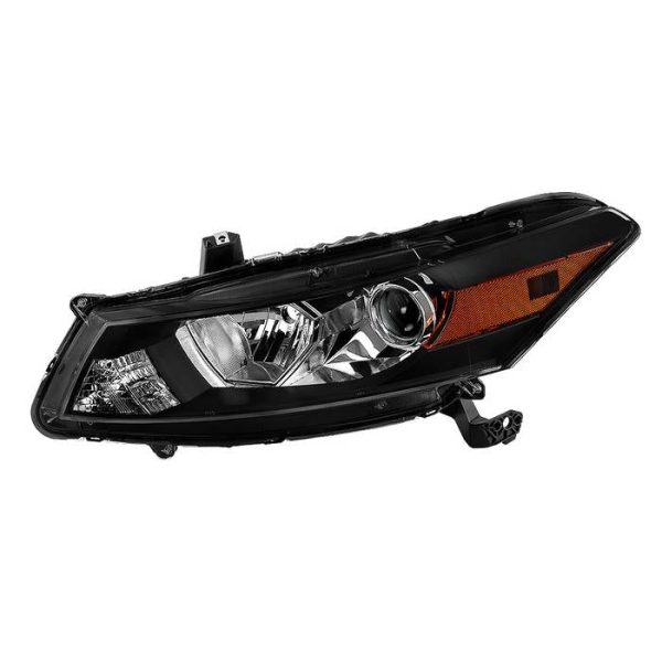 Xtune Headlights Honda Accord Coupe (08-10) [Halogen Only] Black w  Amber Turn Signal Lights For Discount